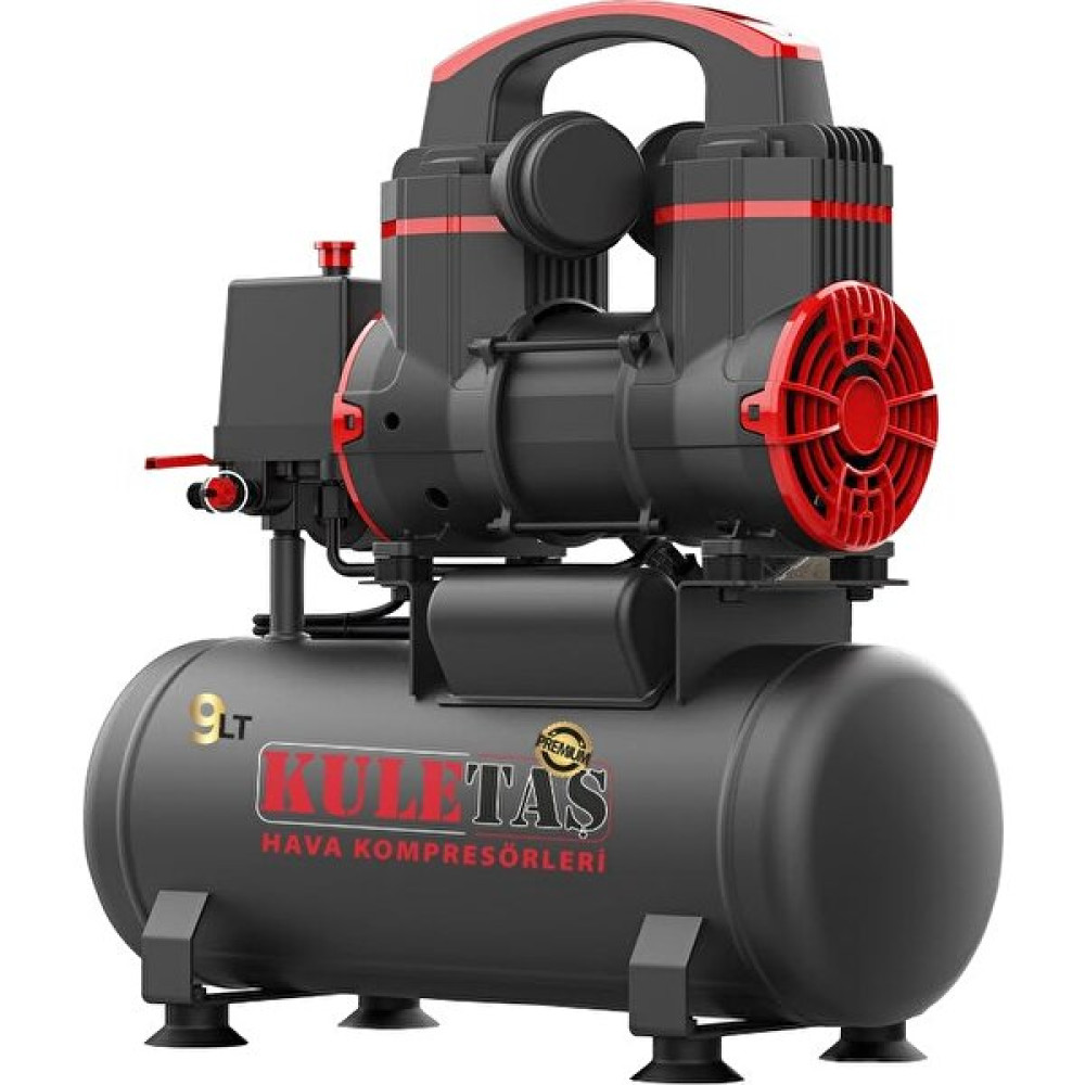 Kuletaş Premium 9 Litre Sessiz Yağsız Hava Kompresörü 1,4 Hp (Italyan Tasarım) Hava Kompresörü Fiyatı