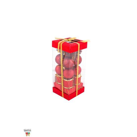 Kullan At Market KM-SUS-0898 Kırmızı 4 cm 20'li Yılbaşı Ağaç Süs Seti