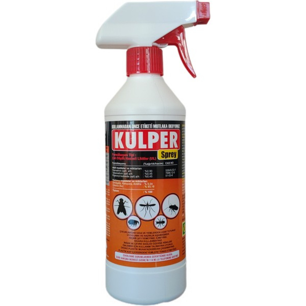 KULSAN Kulper Hamamböceği Pire Karınca Karasinek Sivrisinek Spreyi Genel Böcek Ilacı 500 ml Sinek-Kene-Haşere Kovucu Fiyatı