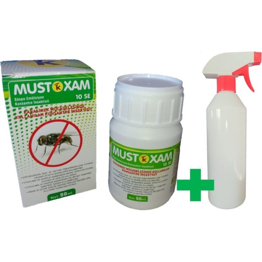 KULSAN Mustoxam 10 Se Karasinek Ilacı 50 ml + Uygulama Spreyi Sinek-Kene-Haşere Kovucu Fiyatı