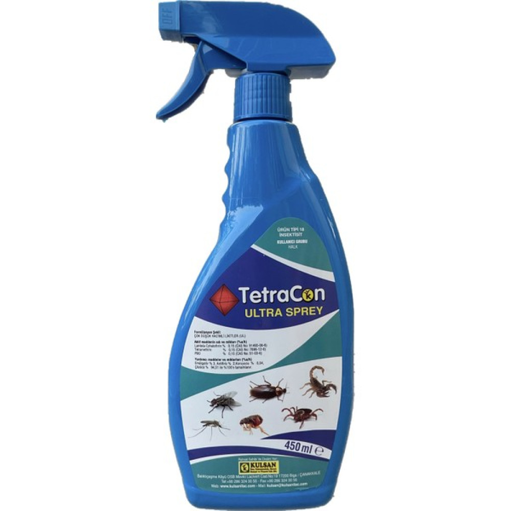 KULSAN Tetracon Ultra Sprey Genel Haşere Böcek Kovucu 450 ml Sinek-Kene-Haşere Kovucu Fiyatı