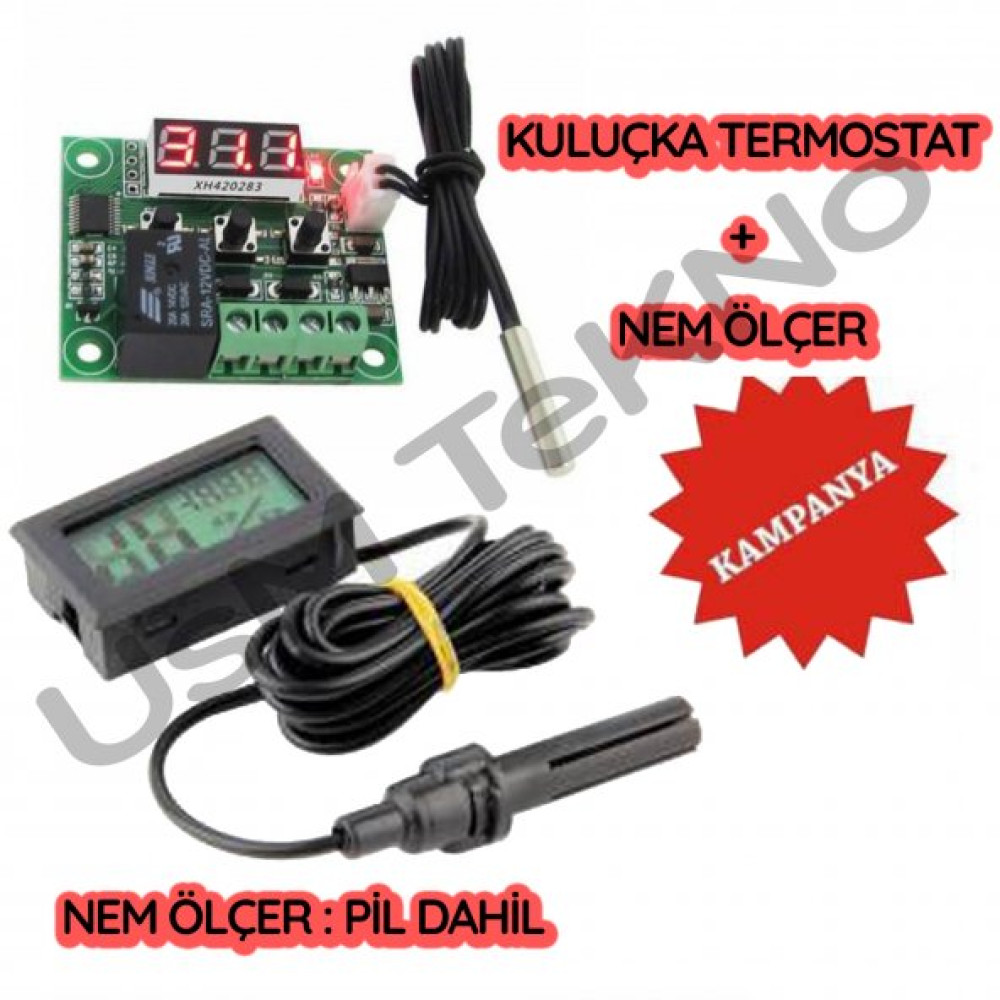 Kuluçka Termostatı + Kuluçka Nem Ölçer İkisi Bir Arada Kuluçka Makinesi Termostatı Evcil Hayvan Ürünleri Fiyatı