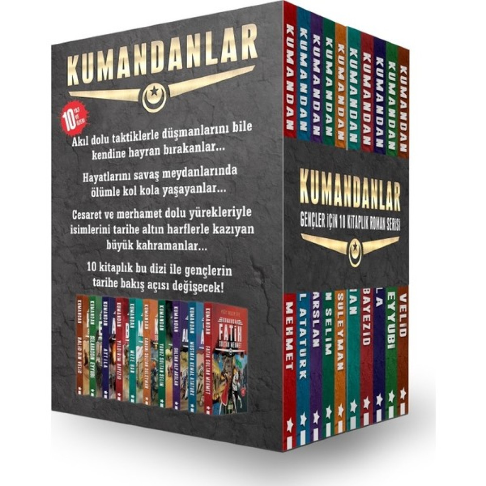 Kumandanlar Seti (10 Kitap Takım Kutulu) - Yiğit Recep Efe Çocuk Roman Fiyatı