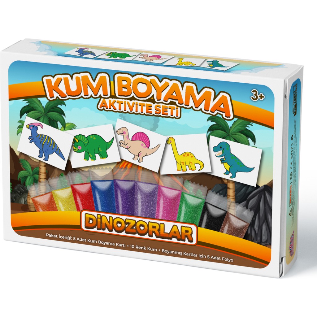 Kumbo Kum Boyama Dinozorlar Kum Boyama Aktivite Seti 5'li Diğer Fiyatı