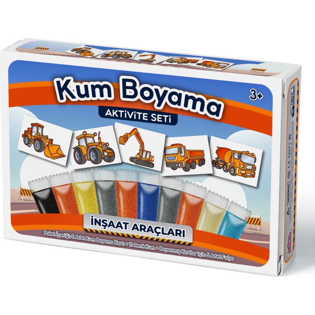Kumbo Kum Boyama Iş Makineleri Kum Boyama Aktivite Seti 5'li Paket Diğer Fiyatı