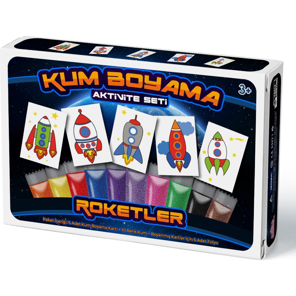 Kumbo Kum Boyama Roketler Kum Boyama Aktivite Seti 5'li Paket Diğer Fiyatı