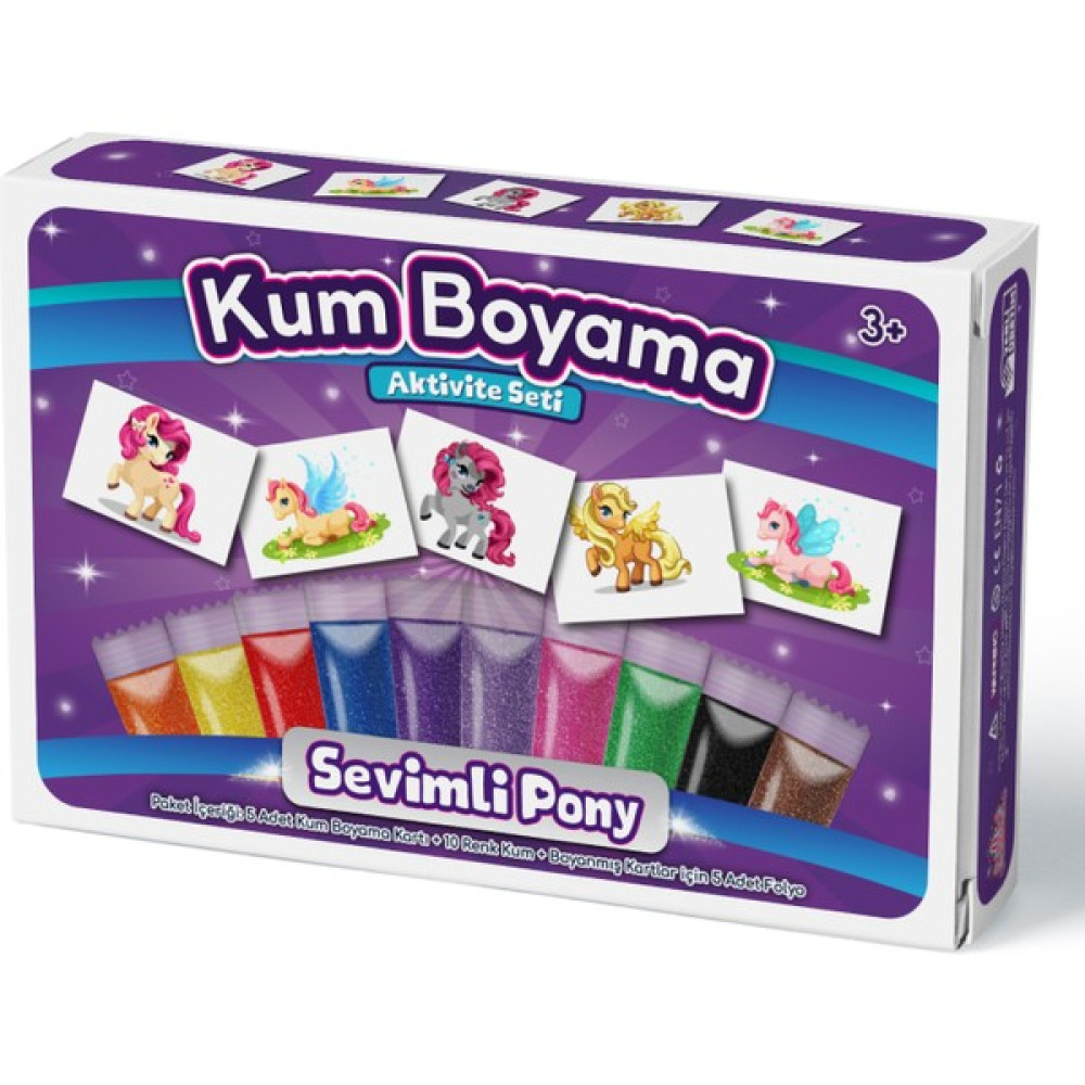 Kumbo Kum Boyama Sevimli Pony | Kum Boyama Aktivite Seti 5'li Paket Çocuk Oyuncağı Fiyatı