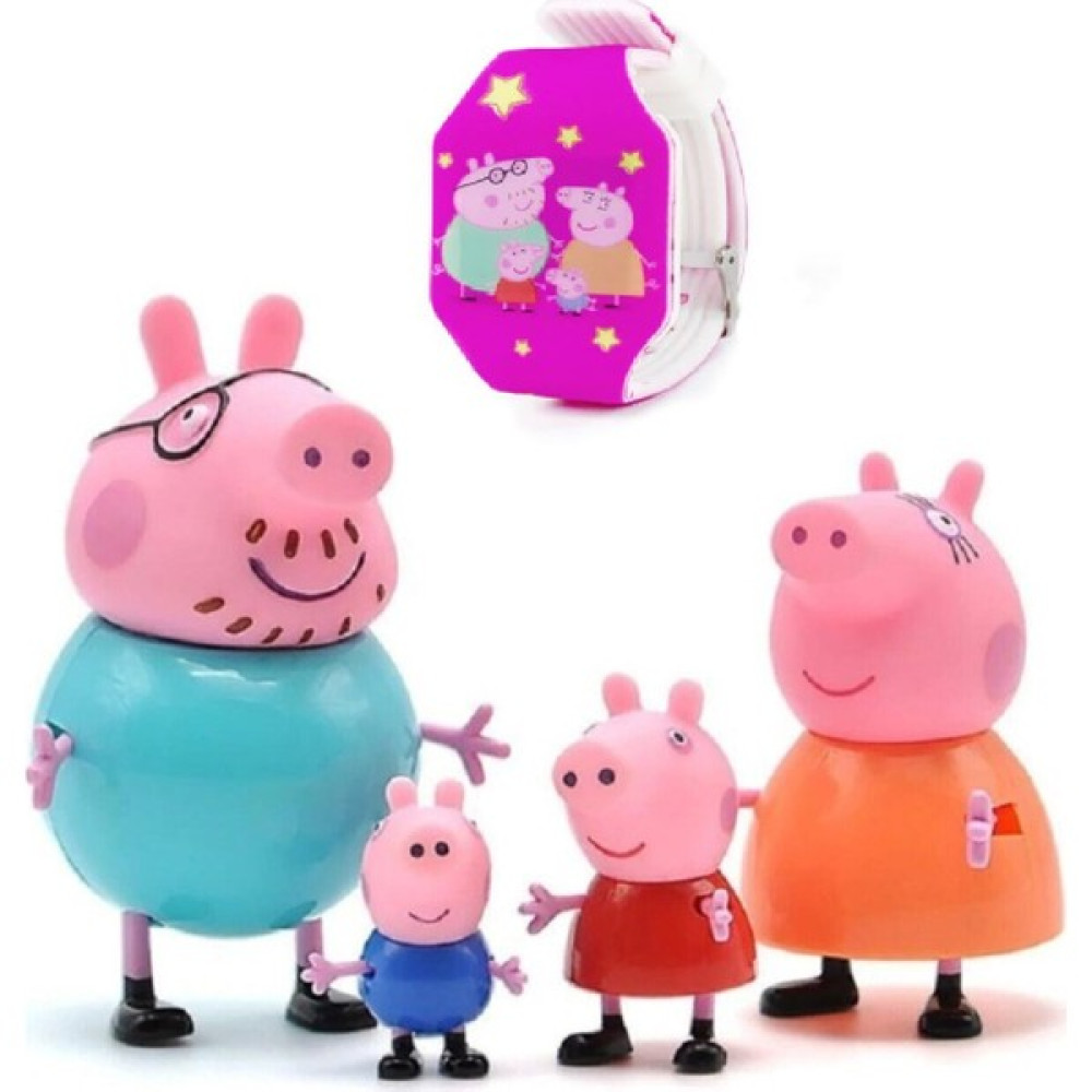 Kumik Peppa Pig Ailesi 4'lü Figür ve Peppa Ailesi LED Saat ( 2'li Paket ) Oyuncak Fiyatı