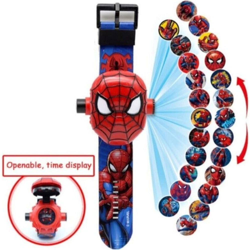 Kumik Spiderman Örümcek Adam Projeksiyonlu Saat 24 Farklı Karakteri Duvara Yansıtır Kol Saatleri Fiyatı