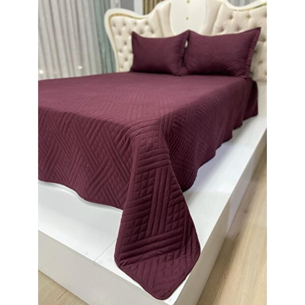 Kumru Çeyiz Kapitöne Yatak Örtüsü Pamuksu Pike Takımı Çift Kişilik 240X260 - Bordo Pike & Pike Takımı Fiyatı