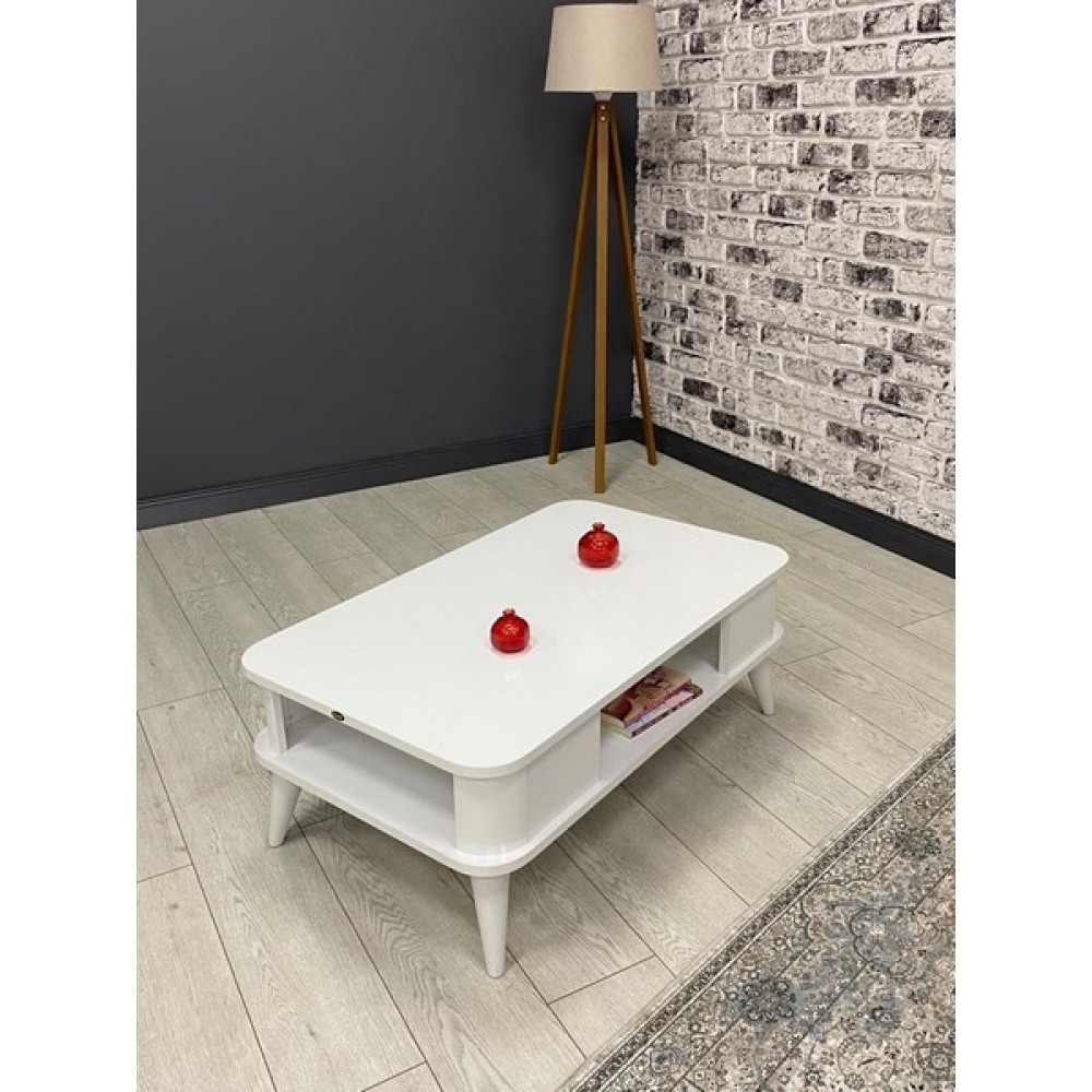 Kumsal Oval Kenar 100* 60 Orta Sehpa - Beyaz Orta Sehpa Fiyatı