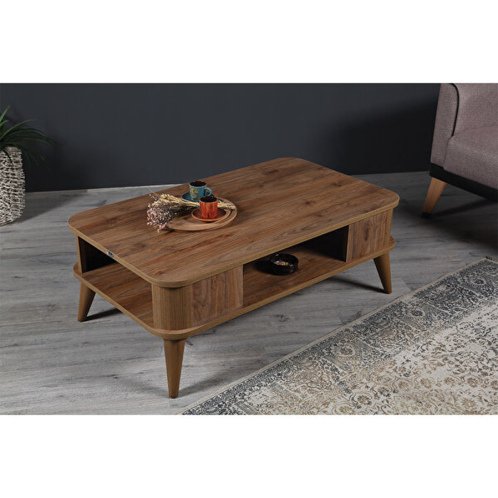 Kumsal Oval Kenar 100* 60 Orta Sehpa Ceviz Orta Sehpa Fiyatı