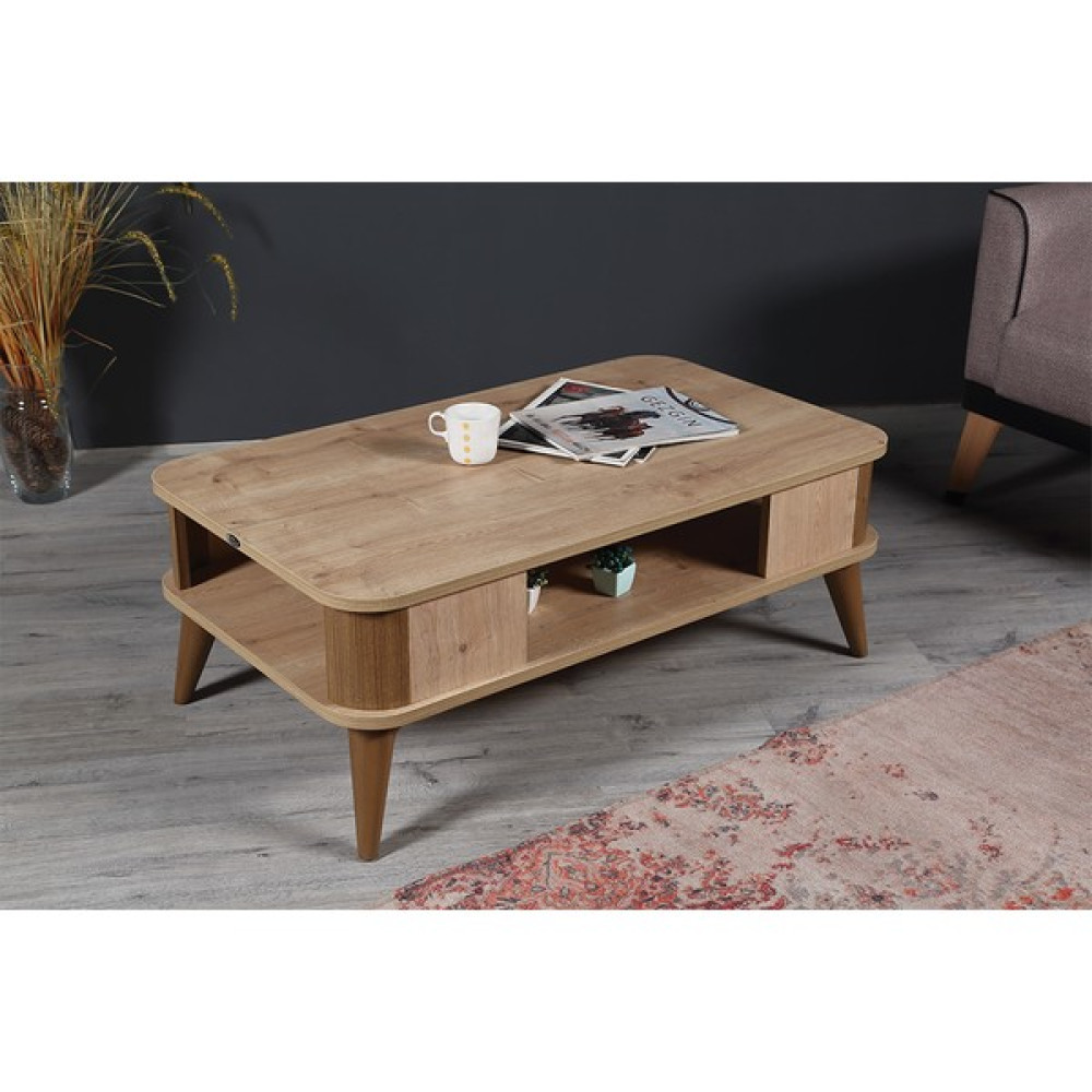 Kumsal Oval Kenar 100* 60 Safir Orta Sehpa - Ceviz Orta Sehpa Fiyatı