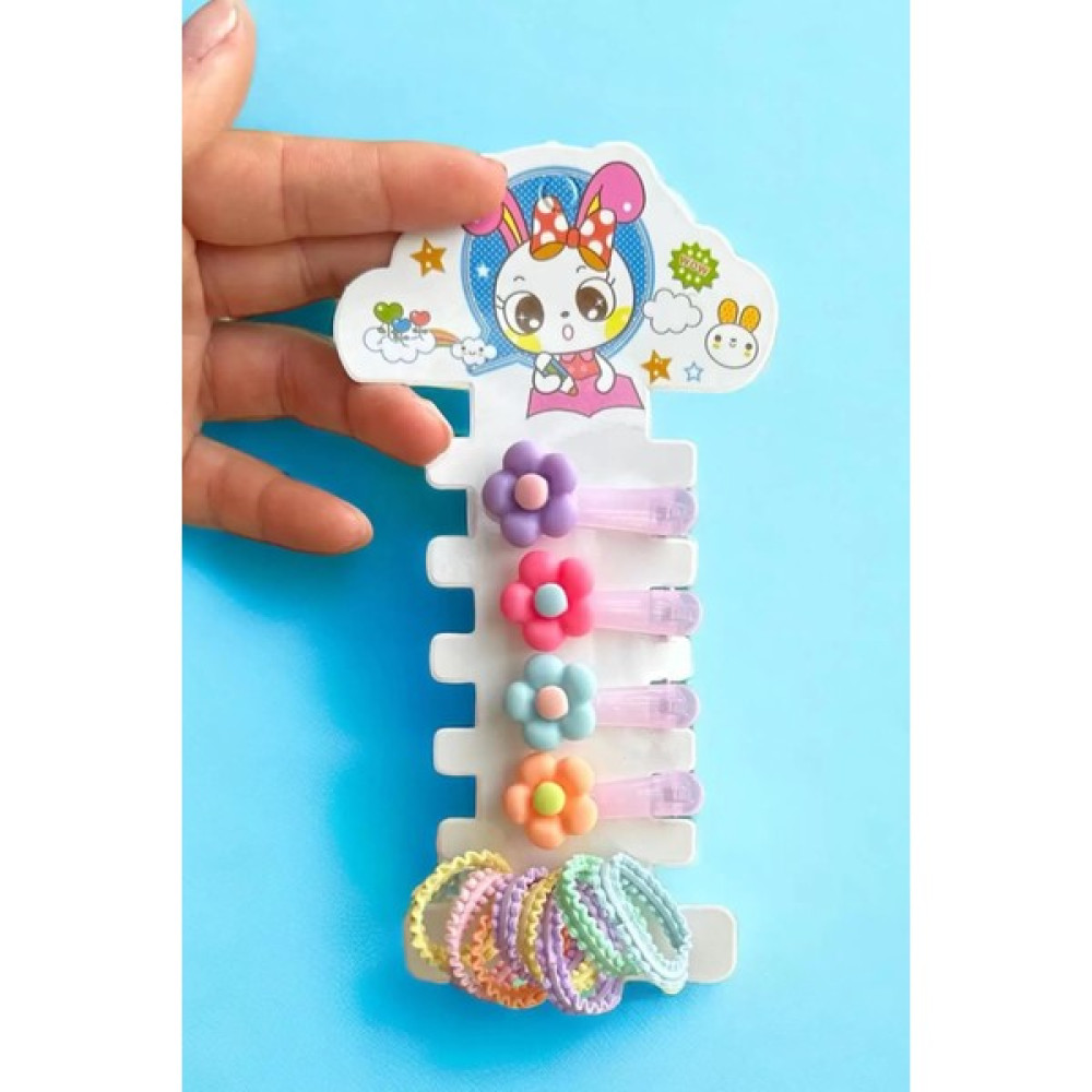 Kumsal's Kids Boutique 12'li Karışık Renk Çiçek Figürlü Çocuk Toka Set Toka, Taç & Saç Bandı Fiyatı