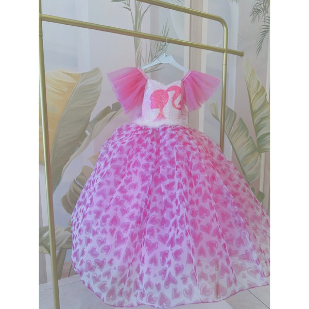 Kumsal's Kids Boutique Barbie Konseptli Tarlatanlı Gelinlik Abiye Elbise Elbise Fiyatı