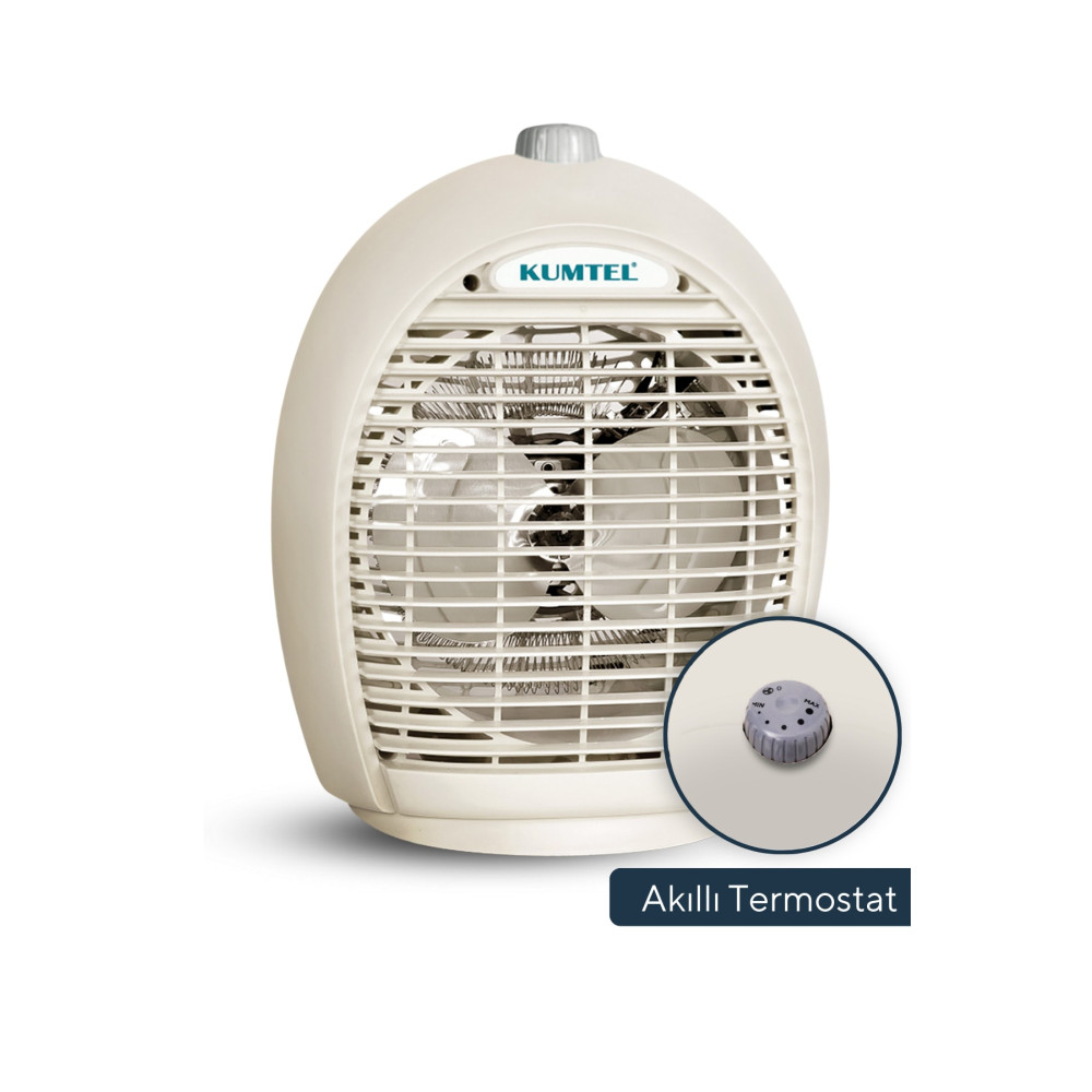 KUMTEL 2000W Termostatlı Fanlı Isıtıcı - Bej Isıtıcılar Fiyatı