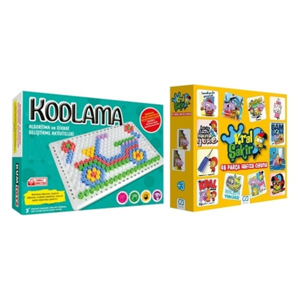 Kumtoys Kodlama + Ca Kral Şakir Memory Game (2'liset) Eğitici Oyuncak Fiyatı