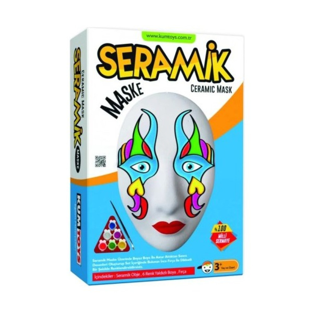 Kumtoys Seramik Maske Kutulu Seramik Boyama Etkinlik Hobi Boyama Maskesi Yardımcı Malzeme Fiyatı