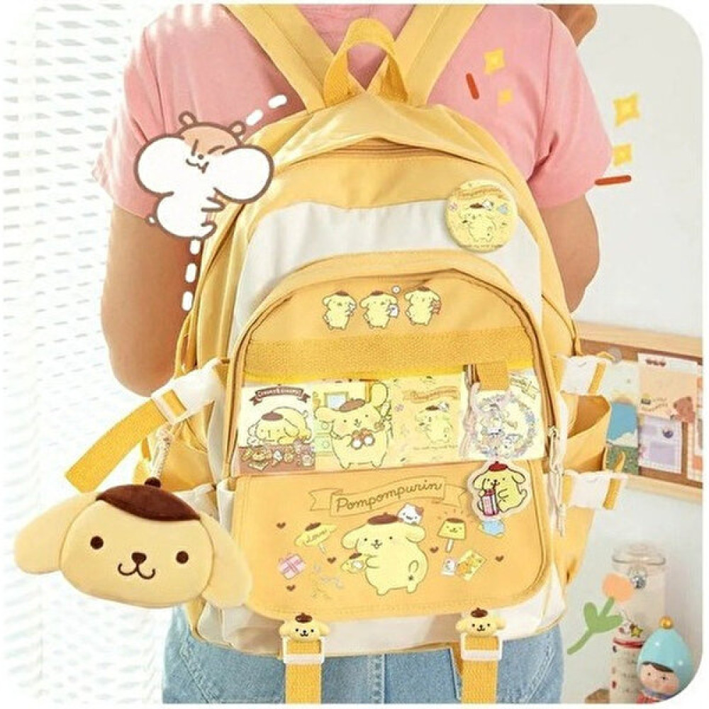 Kuncheng Kawaii Sanrio Kuromi Tasarımlı U Okul Sırt Çantası (Yurt Dışından) - Sarı Okul Çantası Fiyatı