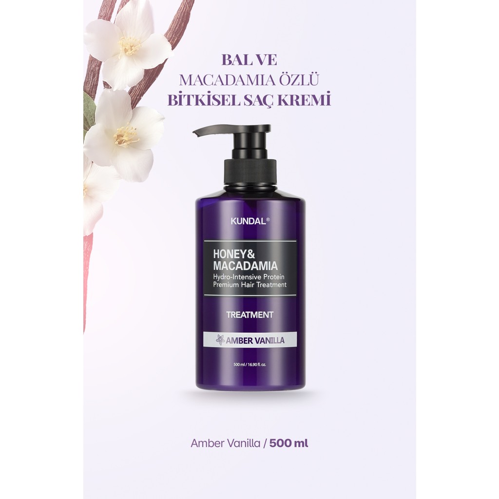 Kundal Yoğun Nemlendirici ve Besleyici Saç Kremi KUNDAL Honey & Macadamia Protein Treatment Amber Vanilla Diğer Fiyatı
