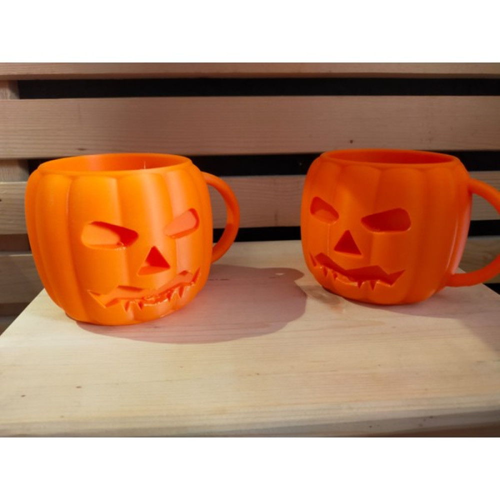 Kunduz Ahşap Tasarım Atölyesi Balkabağı 2li Kupa Seti / Cadılar Bayramı-Halloween - Turuncu Oto Boyaları Fiyatı