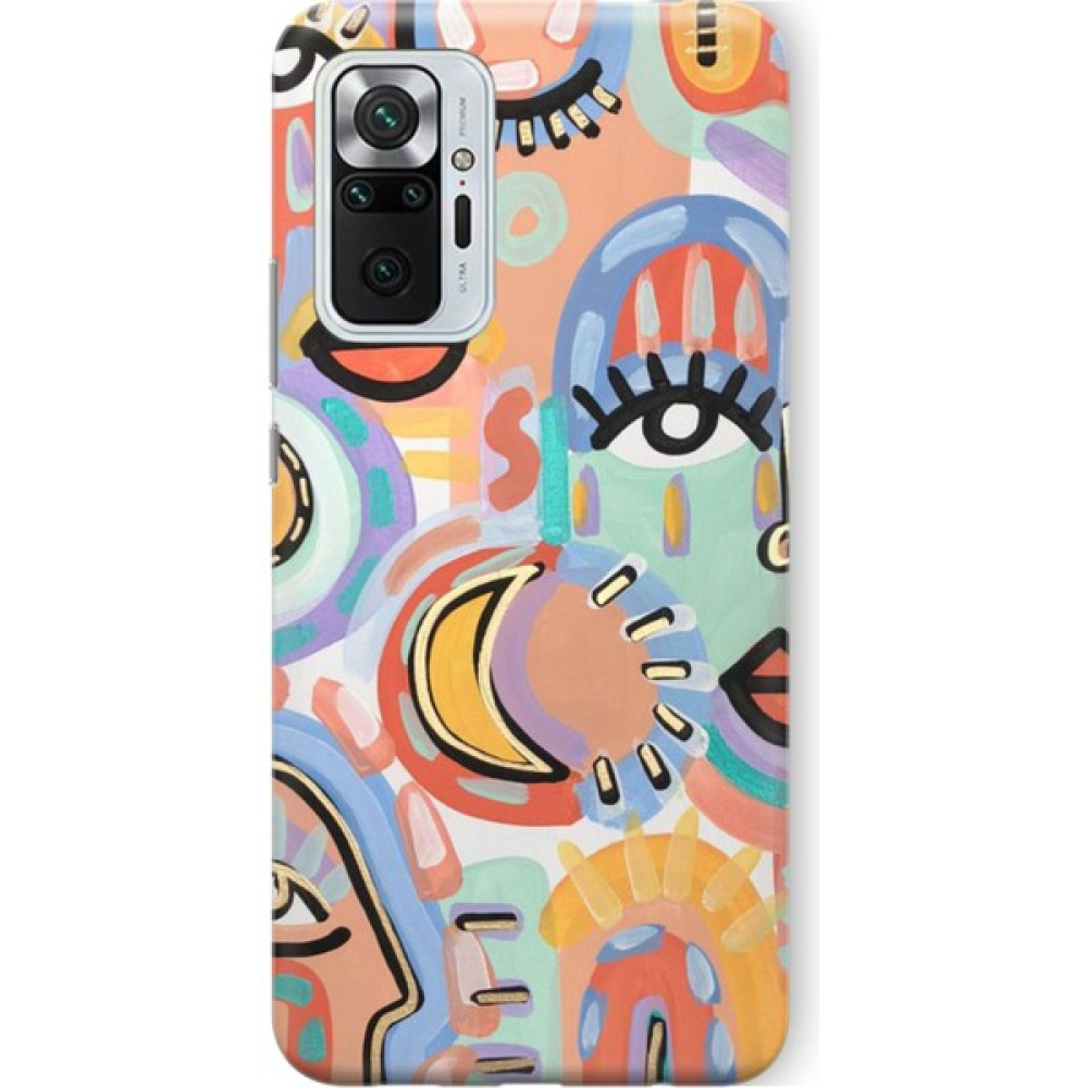 Kunt Xiaomi Redmi Note 10 Kılıf Baskılı Silikon Kapak + Ekran Koruyucu - Mixno Cep Telefonu Kılıfı Fiyatı
