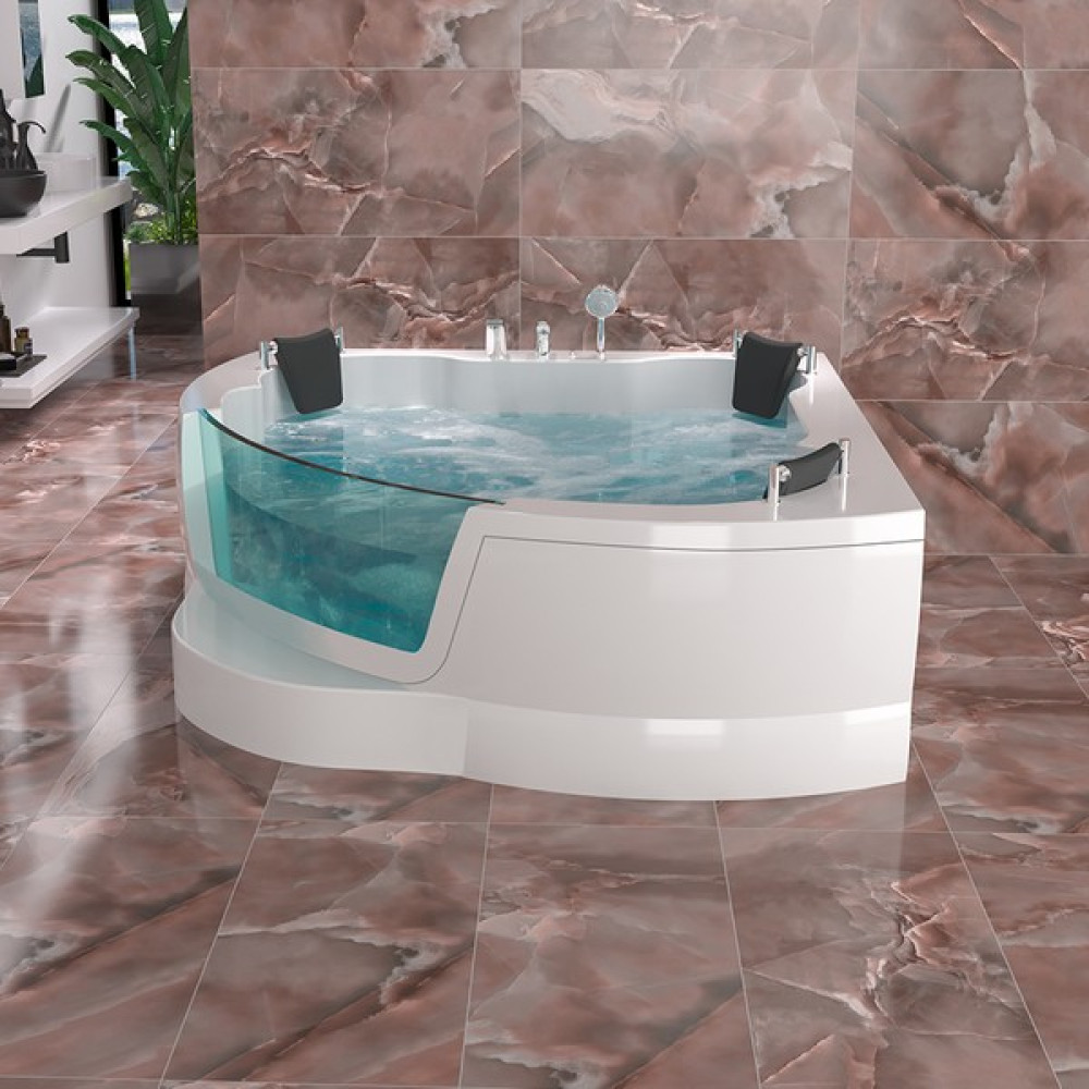 Kuntbay 170 x 170 H 65 Köşe Oval Camlı Jakuzi Jakuziler Fiyatı
