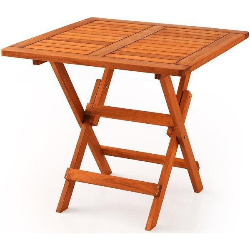 Kunter Mobilya Katlanır Ahşap Bahçe Balkon Masa 80 x 80 cm Bahçe Masası Fiyatı