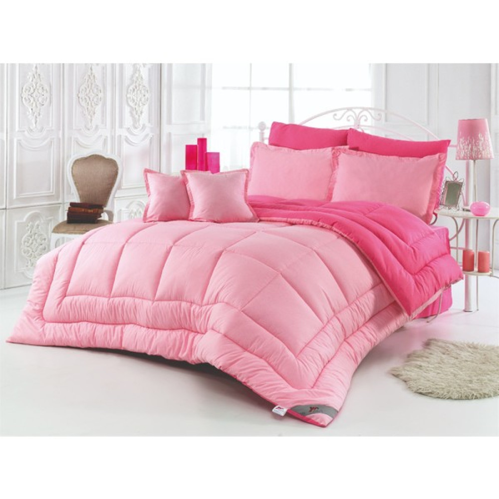 Kunzita Home Çift Kişilik Ranforce Uyku Seti 8 Parça - Pembe Yatak Seti / Uyku Seti Fiyatı
