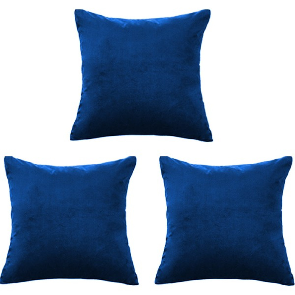 Kunzita Home Kadife Kırlent Yastık 3 Adet Lacivert - 45 x 45 cm Kırlent / Mobilya Yastığı Fiyatı