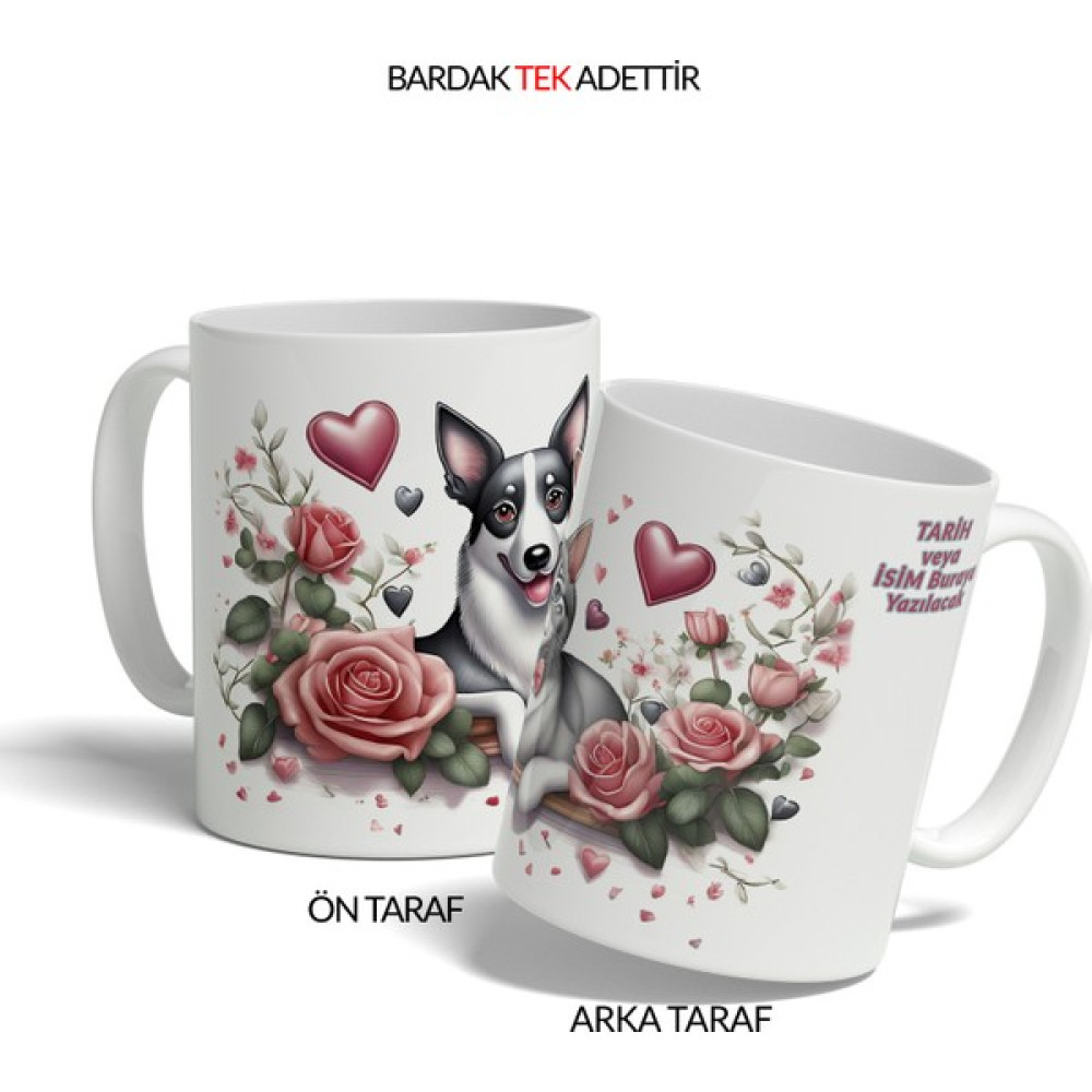 Kupa Butik Kedili ve Köpekli Kupa, Sevgililer Günü Hediyesi - Beyaz - 300 ml Fincan / Bardak / Kahve Takımı Fiyatı