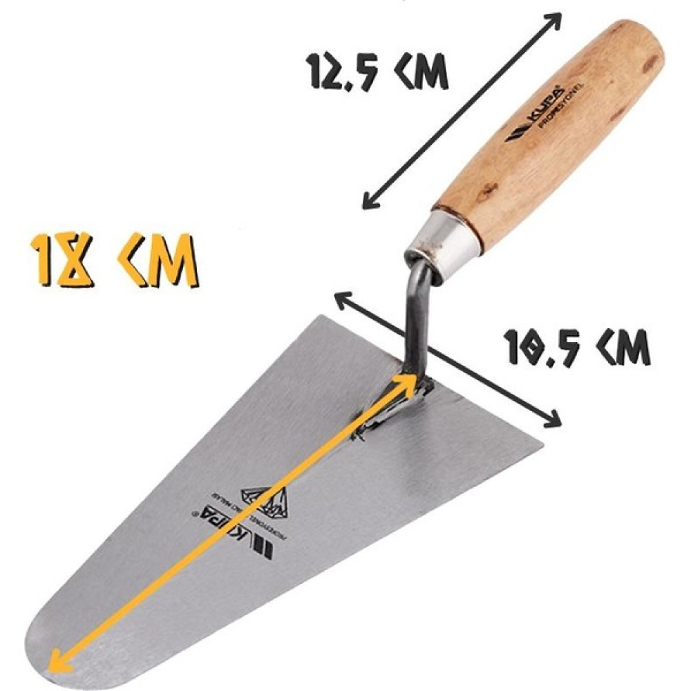 Kupa Hırdavat Kupa Ahşap Saplı Üçgen Sıvacı Malası - Oval Uç - 18 Cm Boya Malzemeleri Fiyatı