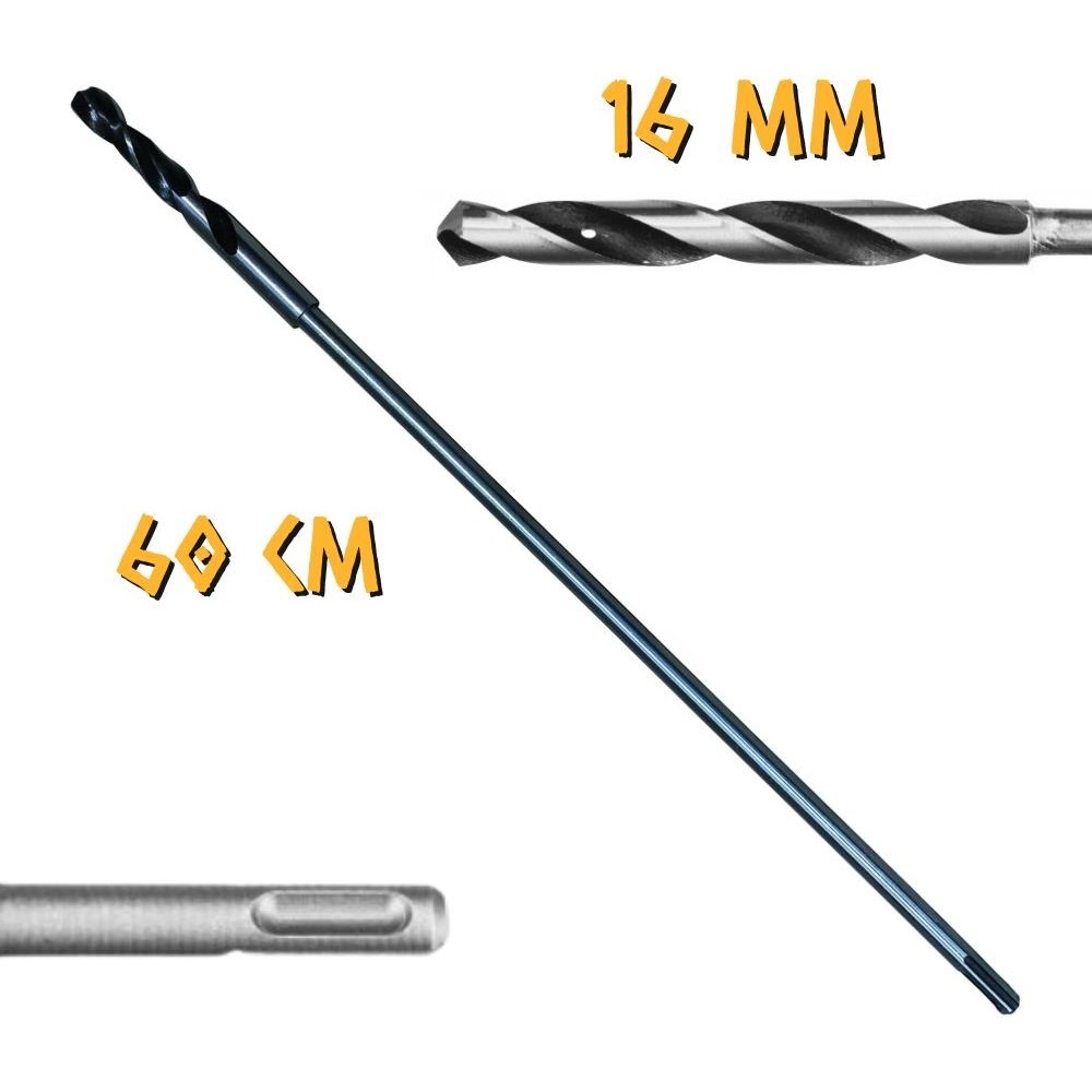 Kupa Hırdavat Kupa Tyson Kalıpçı Delme Matkap Ucu 60 Cm. - 16 Mm. - Gri - 16x600 mm. Matkaplar Fiyatı