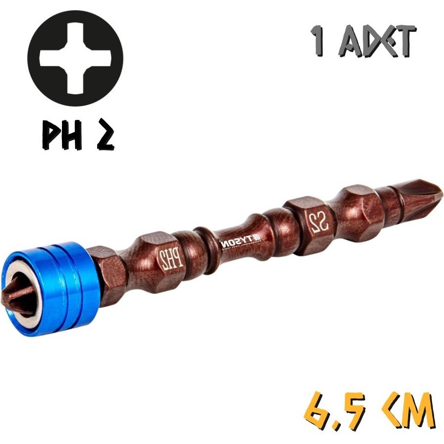Kupa Hırdavat Tyson Mıknatıslı Bits Uç - Çift Yönlü - Ph2 Yıldız - 6.5 Cm. - 1 Adet - Mavi Fincan / Bardak / Kahve Takımı Fiyatı