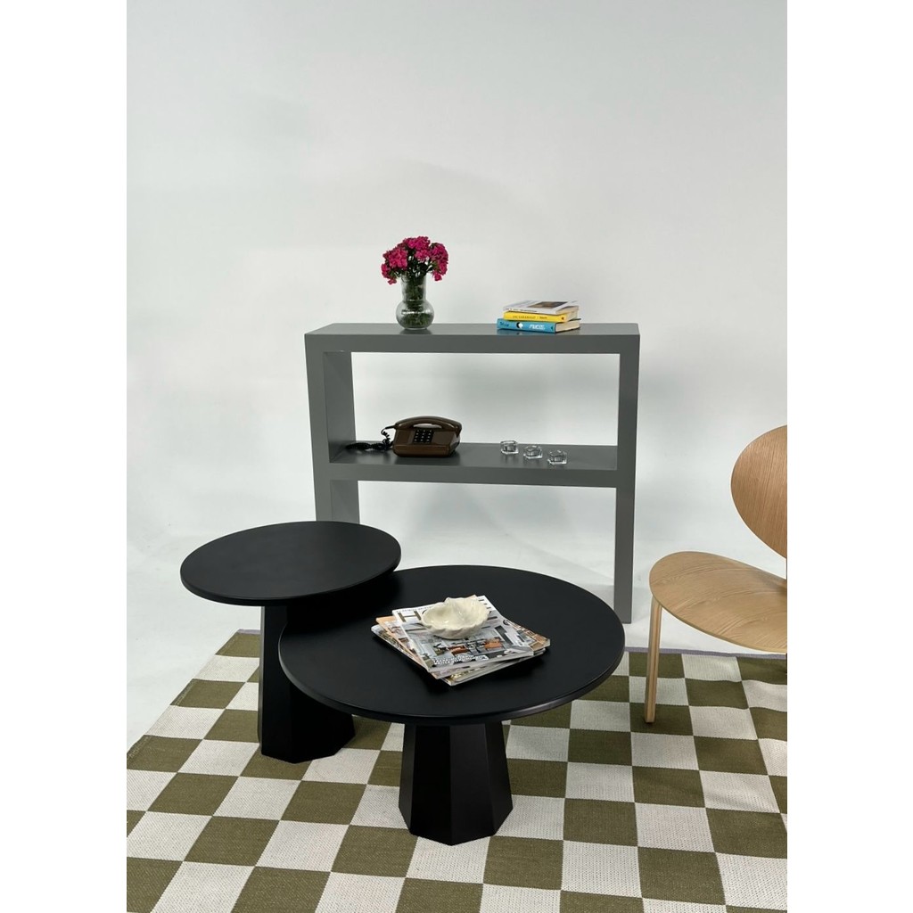 Kupp Design Lilyum Mantar Orta Sehpa Siyah İkili Set Orta Sehpa Fiyatı