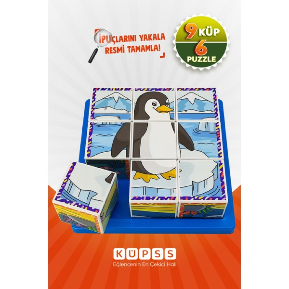 Küpss Deniz Hayvanları Yapboz - 9 Küp 6 Puzzle Eğitici Oyuncak Fiyatı
