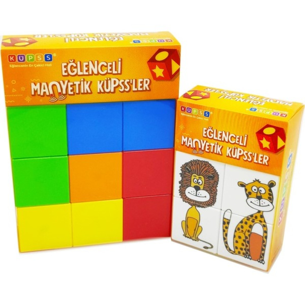 Küpss Manyetik Küp Tanışma Seti ( Klasik Renk Mıknatıslı Blok + Sevimli Hayvanlar Puzzle) Eğitici Oyuncak Fiyatı