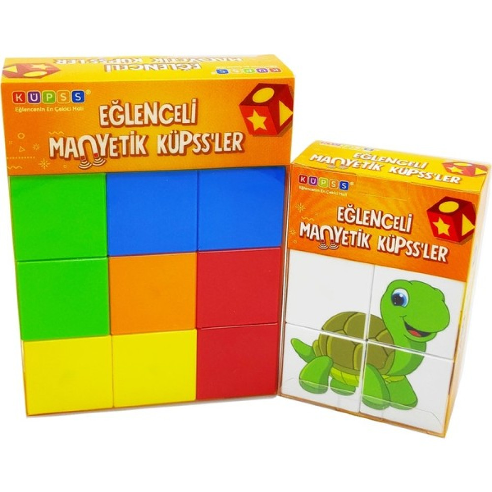 Küpss Manyetik Küp Tanışma Seti ( Klasik Renk Mıknatıslı Küp + Hayvanlar Puzzle )) Eğitici Oyuncak Fiyatı
