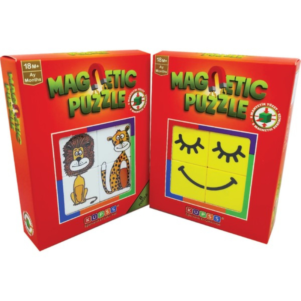 Küpss Manyetik Puzzle Ikili Set ( Sevimli Hayvanlar + Suratlar Puzzle )) Eğitici Oyuncak Fiyatı