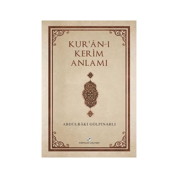 Kur'An-I Kerim Anlamı - Abdülbaki Gölpınarlı Diğer Fiyatı