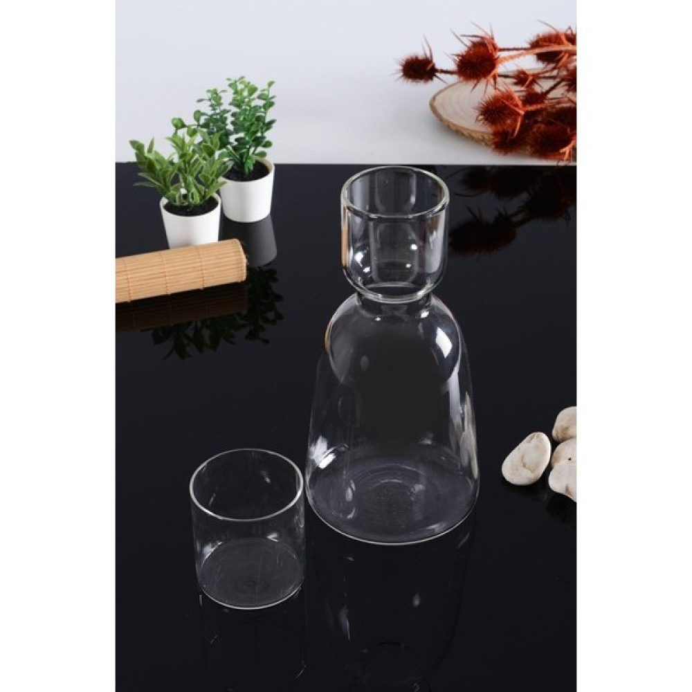 Küre Cam Bardaklı Cam Sürahi 1400CC - 1400 ml Sürahi Fiyatı