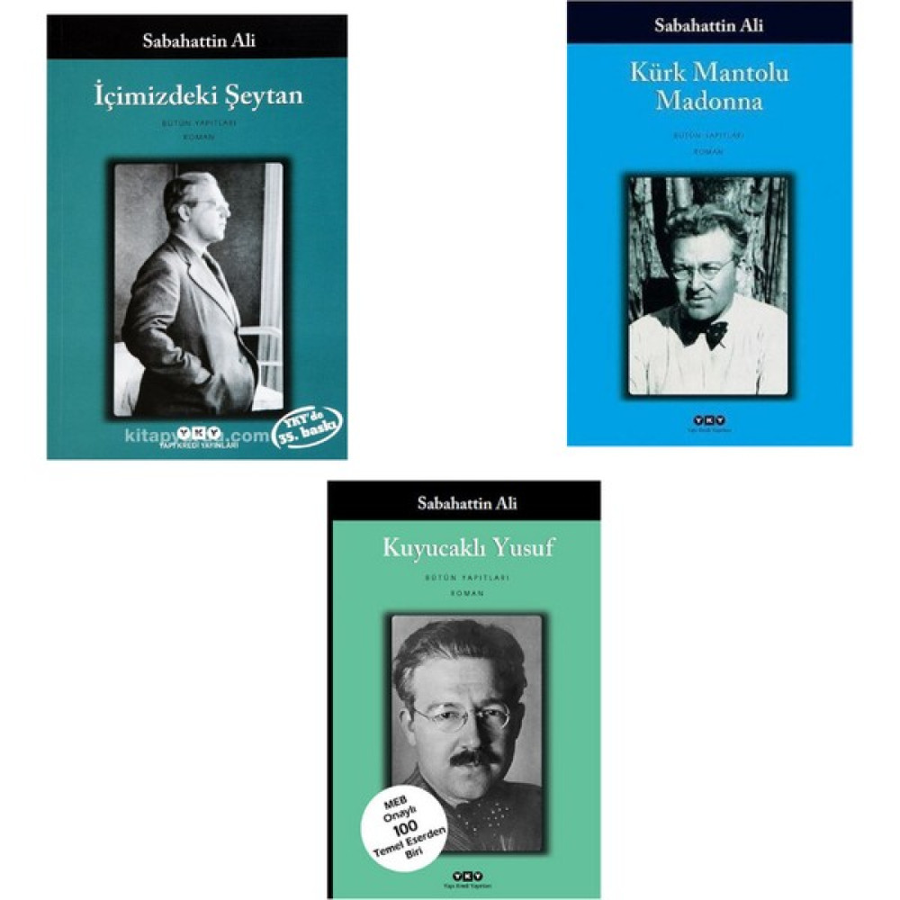 Kürk Mantolu Madonna-Kuyucaklı Yusuf-Içimizdeki Şeytan (3 Kitap Set) Türk Klasikleri Fiyatı