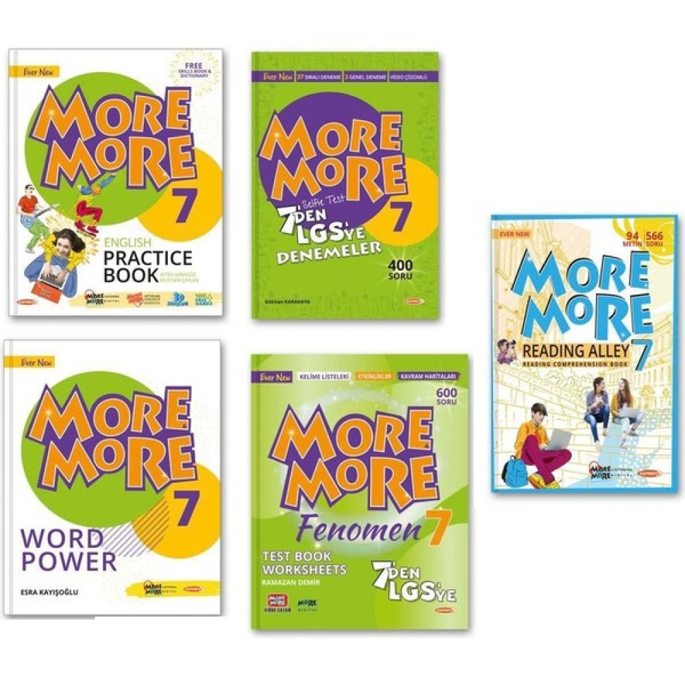 Kurmay Elt 7. Sınıf More & More 5 Li Tam Set Pb+Tb+Wp+St+Reading Yeni 2022 Kaynak Kitapları Fiyatı