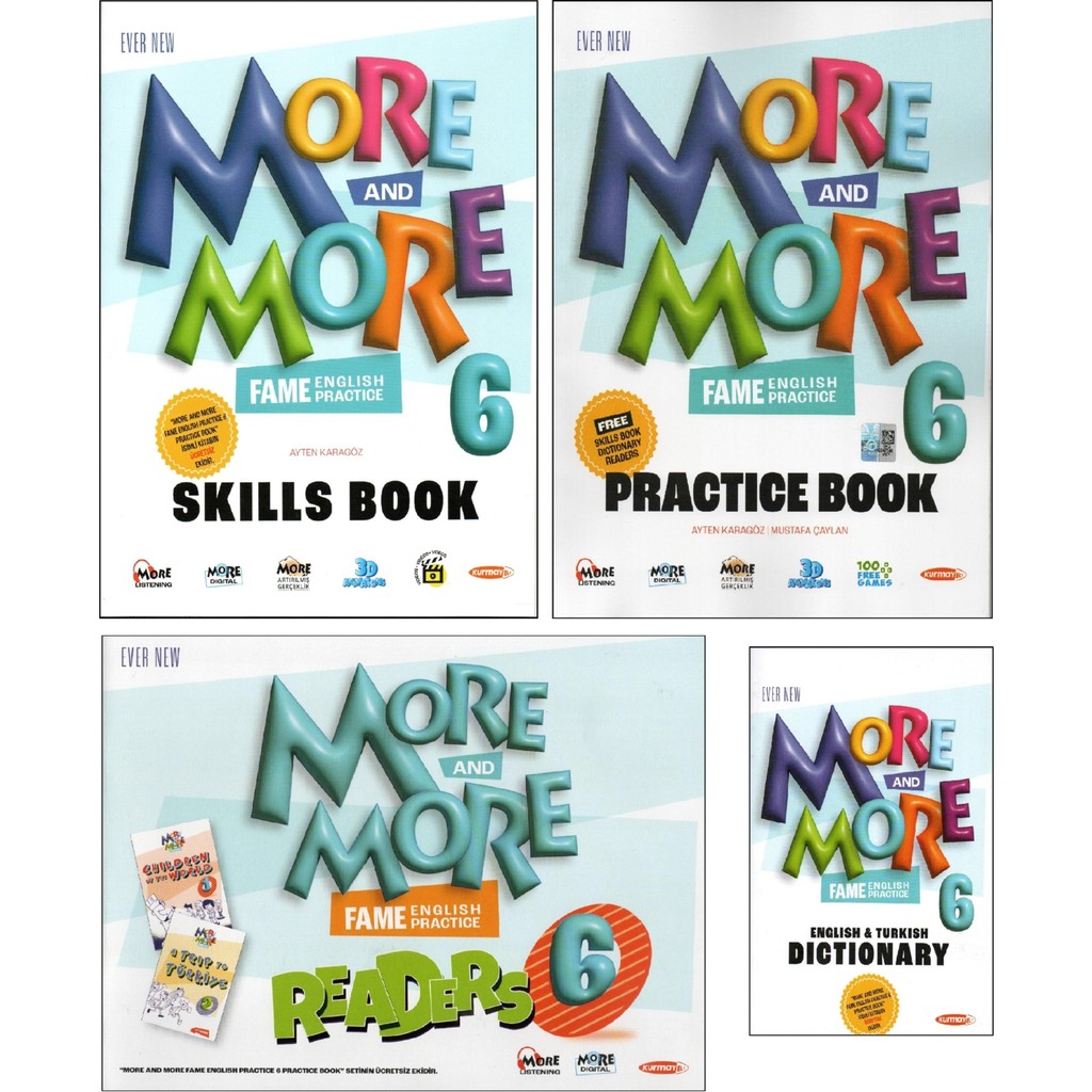 Kurmay Elt More And More 6. Sınıf More&more Practıce Book & Skılls Book & Dıctıonary & Readers (4lü Set) Diğer Fiyatı