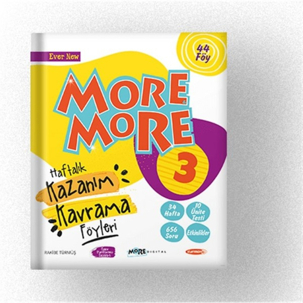 Kurmay Yayınları 3 More&more Haftalık Kazanım Kavrama Föyleri (44 Föy) Yabancı Dil Öğretici Kitaplar ve Eğitim Setleri Fiyatı
