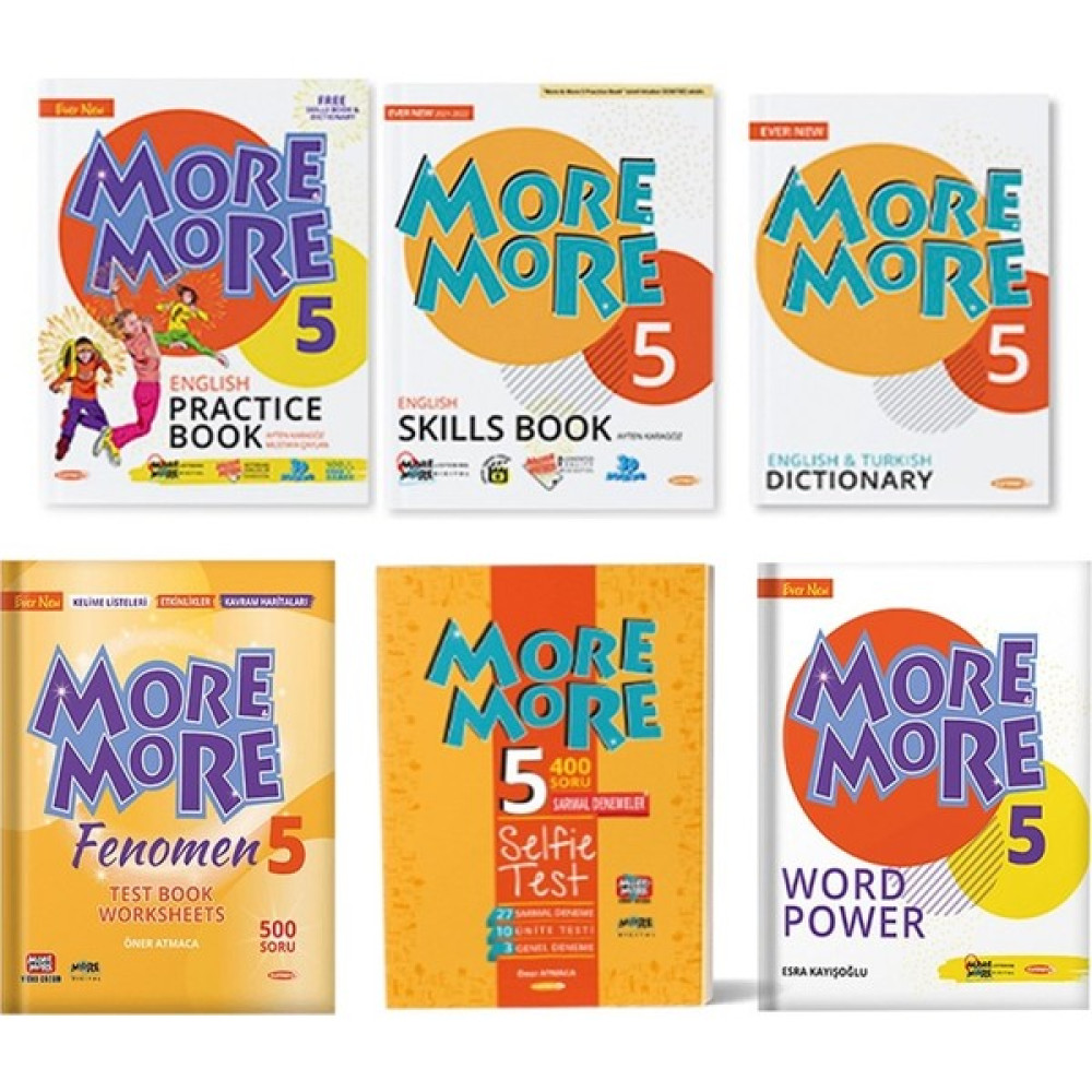 Kurmay Yayınları Kurmay Elt 5. Sınıf More And More Practice Book + Test Book + Selfie Test + Word Power Set 4 Kitap 2022 Kaynak Kitapları Fiyatı
