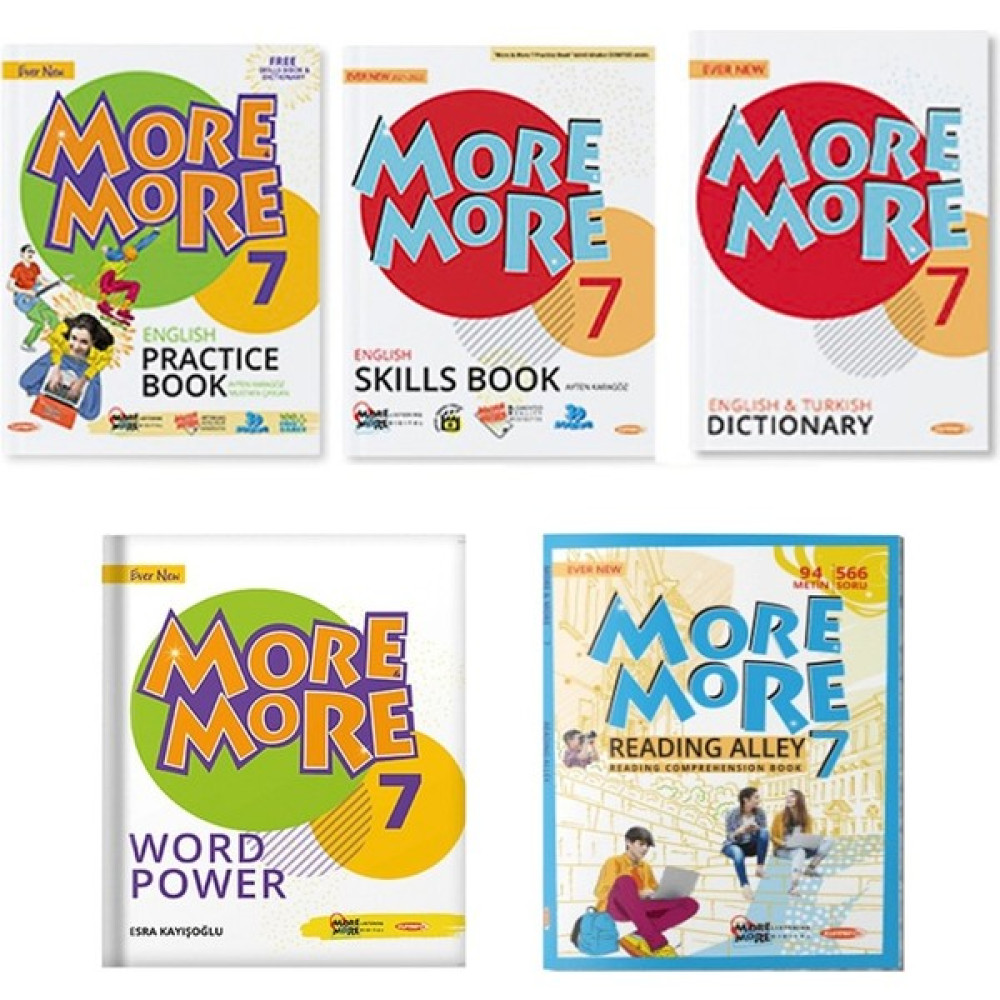 Kurmay Yayınları Kurmay Elt 7. Sınıf More And More Practice Book + Word Power + Reading Alley Set 3 Kitap 2022 Kaynak Kitapları Fiyatı