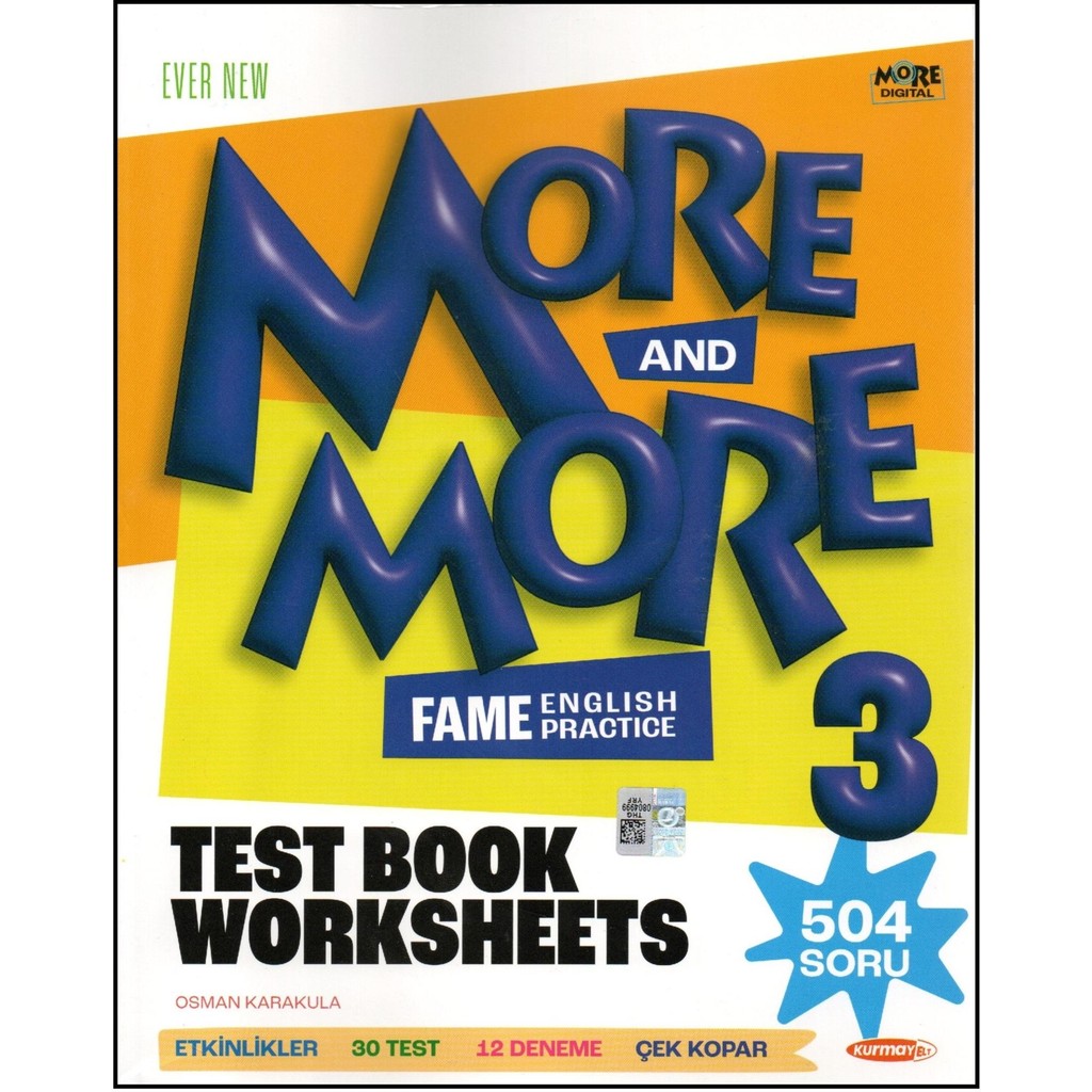 Kurmay Yayınları Kurmay Elt More And More 3. Sınıf English Test Book Worksheets Diğer Fiyatı