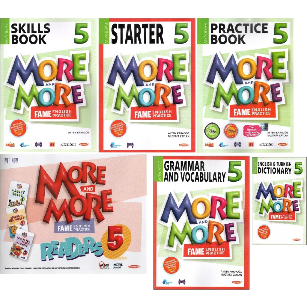 Kurmay Yayınları Kurmay Elt More And More 5.sınıf Practice Book+Skills Book +Starter+Readers+Grammar And Vocabulary+Dıctıonary (6 Lı Set) Diğer Fiyatı
