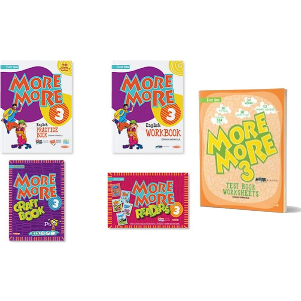 Kurmay Yayınları More And More 3. Sınıf Practice Book + Test Book Worksheets Yabancı Dil Öğretici Kitaplar ve Eğitim Setleri Fiyatı